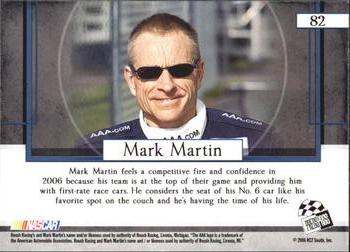 2006 Press Pass VIP #82 Mark Martin Back