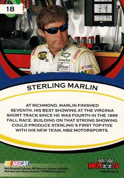 2006 Wheels American Thunder #18 Sterling Marlin Back