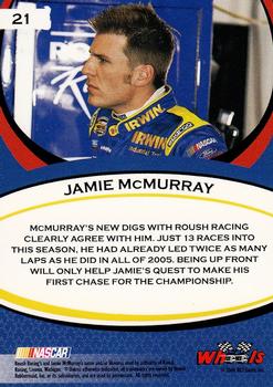 2006 Wheels American Thunder #21 Jamie McMurray Back