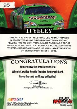 2006 Wheels American Thunder #95 J.J. Yeley Back