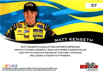 2006 Wheels American Thunder #57 Matt Kenseth's Car Back