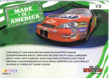 2006 Wheels American Thunder #73 Jeff Gordon Back