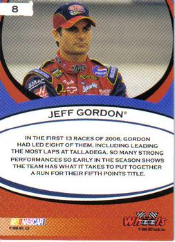 2006 Wheels American Thunder #8 Jeff Gordon Back