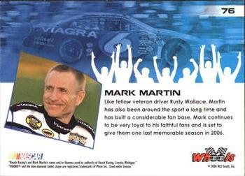 2006 Wheels High Gear #76 Mark Martin Back