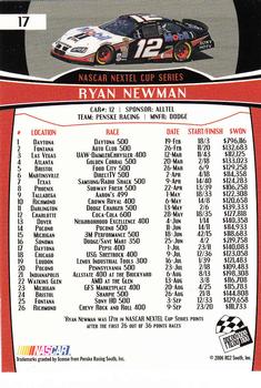 2007 Press Pass #17 Ryan Newman Back