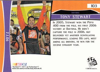 2007 Press Pass #103 Tony Stewart Back