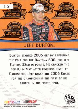 2007 Press Pass #115 Jeff Burton Back