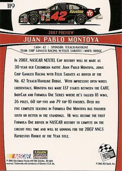 2007 Press Pass #119 Juan Pablo Montoya Back