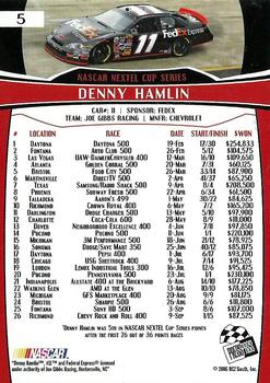 2007 Press Pass #5 Denny Hamlin Back