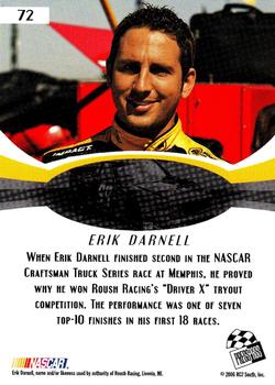 2007 Press Pass #72 Erik Darnell Back