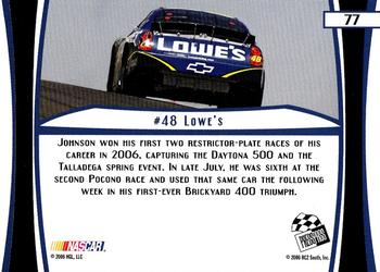 2007 Press Pass #77 Jimmie Johnson's Car Back
