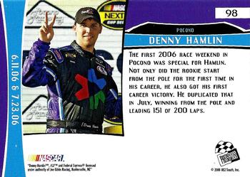2007 Press Pass #98 Denny Hamlin Back