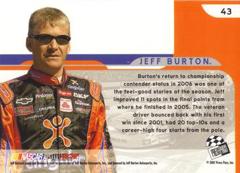 2007 Press Pass Eclipse #43 Jeff Burton Back