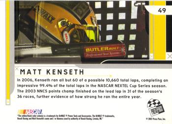 2007 Press Pass Eclipse #49 Matt Kenseth Back