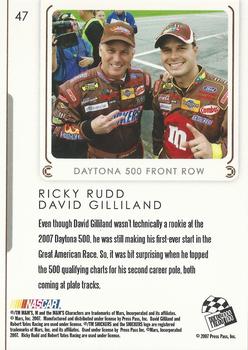 2007 Press Pass Premium #47 David Gilliland / Ricky Rudd Back