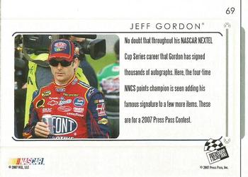 2007 Press Pass Premium #69 Jeff Gordon Back