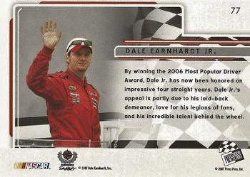 2007 Press Pass Premium #77 Dale Earnhardt Jr. Back