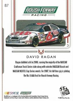 2007 Press Pass Premium #87 David Ragan Back