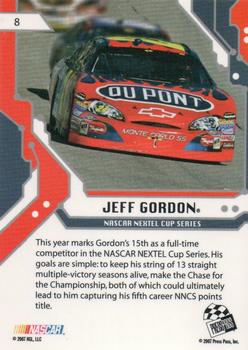 2007 Press Pass Stealth #8 Jeff Gordon Back