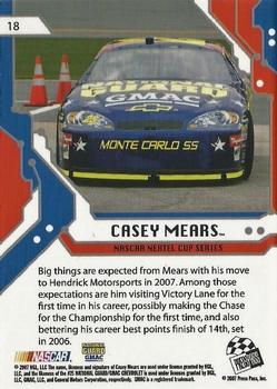 2007 Press Pass Stealth #18 Casey Mears Back