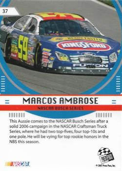 2007 Press Pass Stealth #37 Marcos Ambrose Back