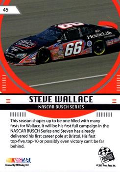 2007 Press Pass Stealth #45 Steve Wallace Back