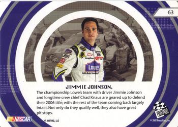 2007 Press Pass Stealth #63 Jimmie Johnson's Crew Back