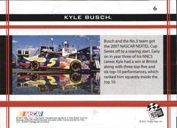 2007 Press Pass VIP #6 Kyle Busch Back