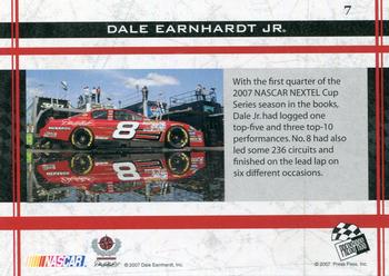 2007 Press Pass VIP #7 Dale Earnhardt Jr. Back