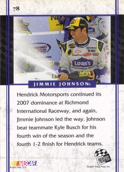 2007 Press Pass VIP #78 Jimmie Johnson Back