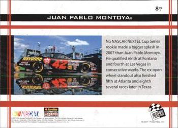 2007 Press Pass VIP #87 Juan Pablo Montoya Back