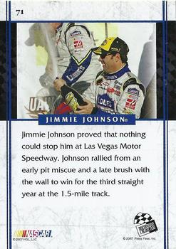 2007 Press Pass VIP #71 Jimmie Johnson Back