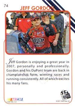 2007 Traks #74 Jeff Gordon Back