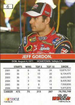 2007 Wheels High Gear #6 Jeff Gordon Back