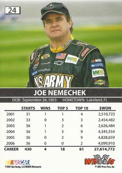 2007 Wheels High Gear #24 Joe Nemechek Back