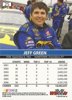 2007 Wheels High Gear #25 Jeff Green Back