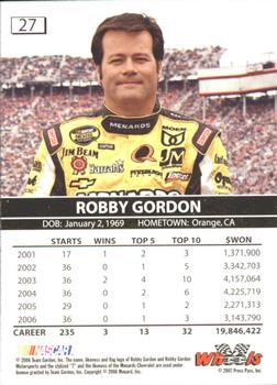 2007 Wheels High Gear #27 Robby Gordon Back