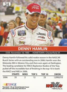 2007 Wheels High Gear #34 Denny Hamlin Back