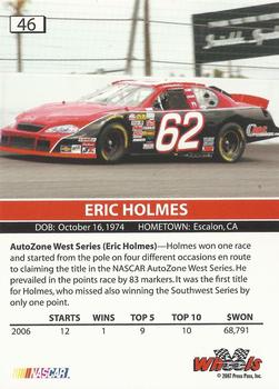 2007 Wheels High Gear #46 Eric Holmes Back