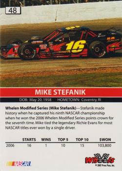 2007 Wheels High Gear #48 Mike Stefanik Back