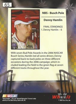 2007 Wheels High Gear #65 Denny Hamlin Back