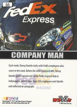 2007 Wheels High Gear #66 Denny Hamlin Back
