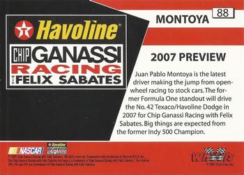 2007 Wheels High Gear #88 Juan Pablo Montoya Back