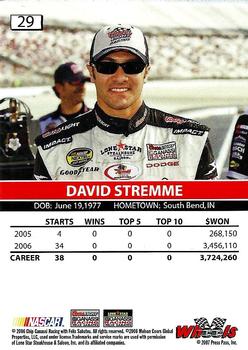 2007 Wheels High Gear #29 David Stremme Back