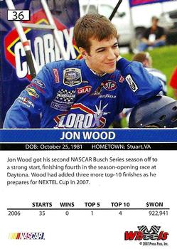 2007 Wheels High Gear #36 Jon Wood Back