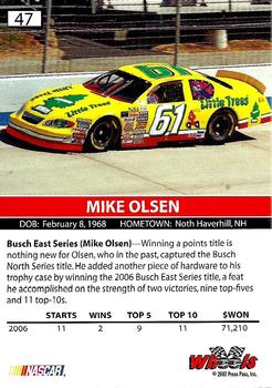 2007 Wheels High Gear #47 Mike Olsen Back