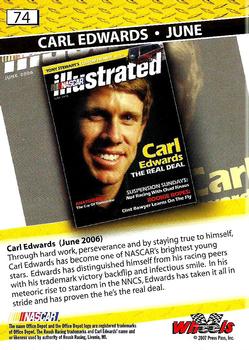 2007 Wheels High Gear #74 Carl Edwards Back