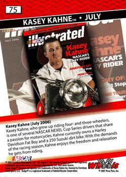2007 Wheels High Gear #75 Kasey Kahne Back