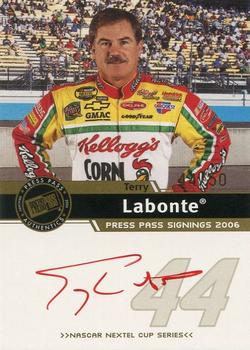 2006 Press Pass - Signings Gold Red Ink #NNO Terry Labonte Front