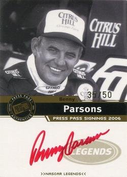 2006 Press Pass - Signings Gold Red Ink #NNO Benny Parsons Front